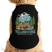 Yellowstone Us National Park Wolf Bison Bear Doggie Tank thumb 0