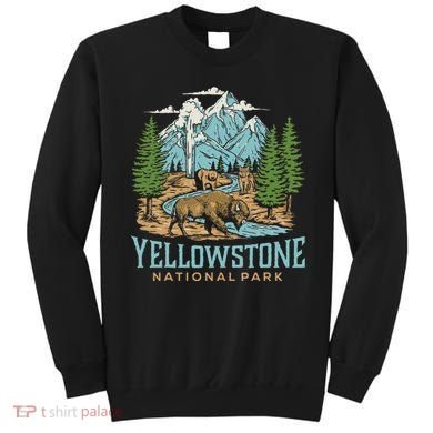 Yellowstone Us National Park Wolf Bison Bear Sweatshirt