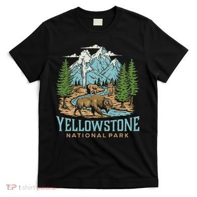 Yellowstone Us National Park Wolf Bison Bear T-Shirt