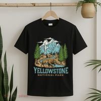 Yellowstone Us National Park Wolf Bison Bear T-Shirt thumb 2