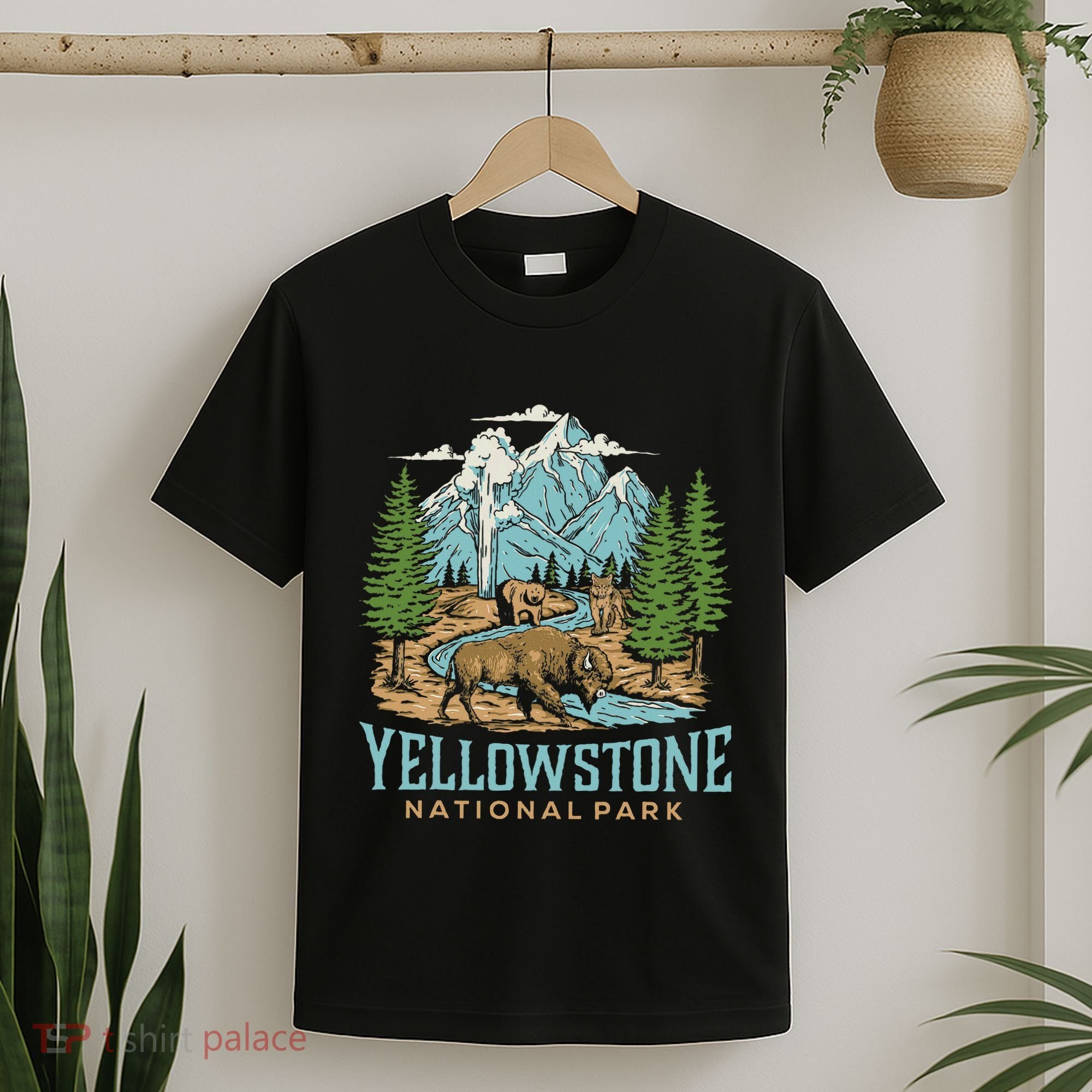 Yellowstone Us National Park Wolf Bison Bear T-Shirt