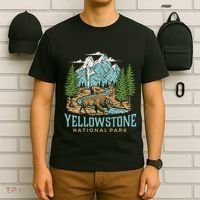 Yellowstone Us National Park Wolf Bison Bear T-Shirt thumb 6