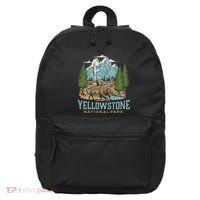 Yellowstone Us National Park Wolf Bison Bear 16 in Basic Backpack thumb 0