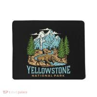 Yellowstone Us National Park Wolf Bison Bear Mousepad thumb 0