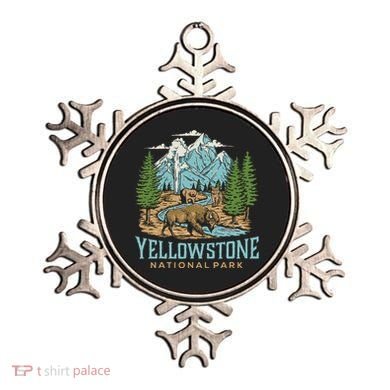 Yellowstone Us National Park Wolf Bison Bear Ornament