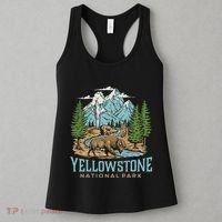 Yellowstone Us National Park Wolf Bison Bear Women's Tank Top thumb 3