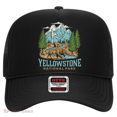 Yellowstone Us National Park Wolf Bison Bear Hat