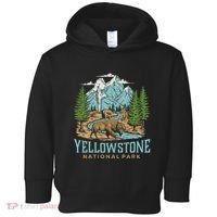 Yellowstone Us National Park Wolf Bison Bear Toddler Hoodie thumb 0