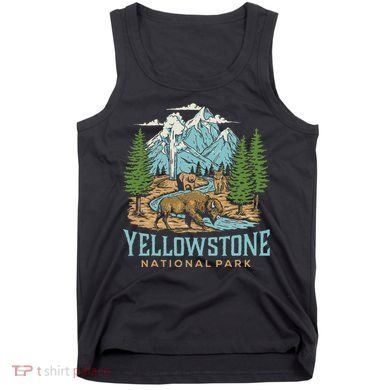 Yellowstone Us National Park Wolf Bison Bear Tank Top