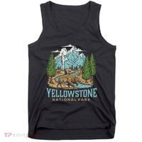 Yellowstone Us National Park Wolf Bison Bear Tank Top thumb 0