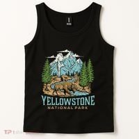 Yellowstone Us National Park Wolf Bison Bear Tank Top thumb 2