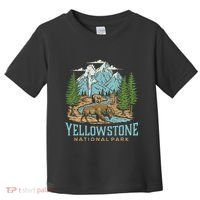 Yellowstone Us National Park Wolf Bison Bear Toddler T-Shirt thumb 0