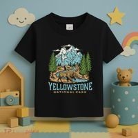 Yellowstone Us National Park Wolf Bison Bear Toddler T-Shirt thumb 3
