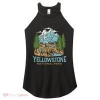 Yellowstone Us National Park Wolf Bison Bear Women's Perfect Tri Rocker Tank thumb 0