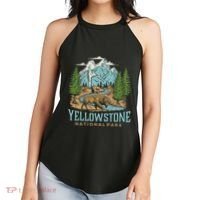 Yellowstone Us National Park Wolf Bison Bear Women's Perfect Tri Rocker Tank thumb 2