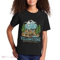 Yellowstone Us National Park Wolf Bison Bear Kids T-Shirt thumb 2