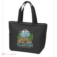 Yellowstone Us National Park Wolf Bison Bear Tote Bag thumb 3