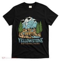 Yellowstone Us National Park Wolf Bison Bear Vintage T-Shirt thumb 0