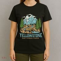 Yellowstone Us National Park Wolf Bison Bear Vintage T-Shirt thumb 4