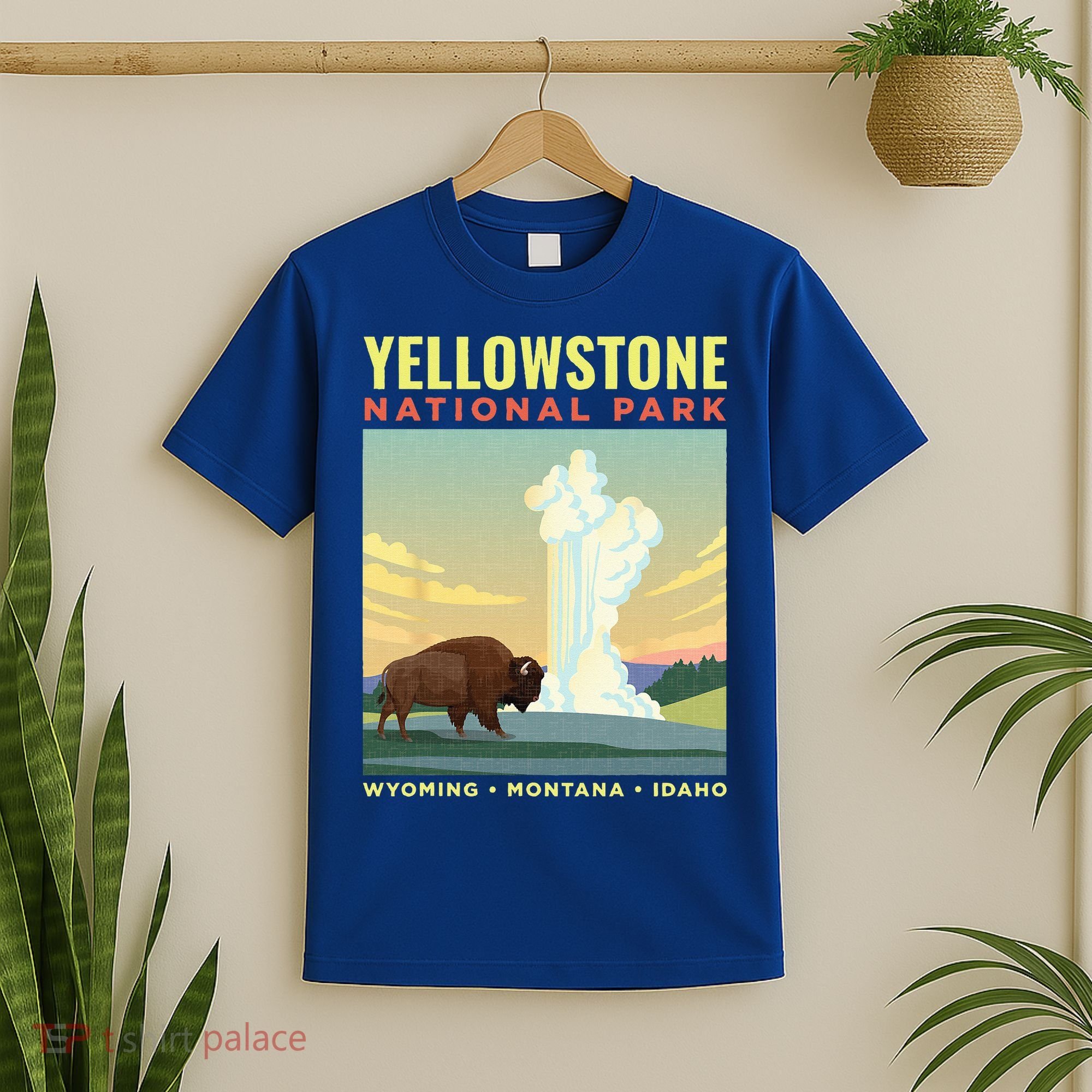 Yellowstone US National Park Bison Vintage Gift T-Shirt