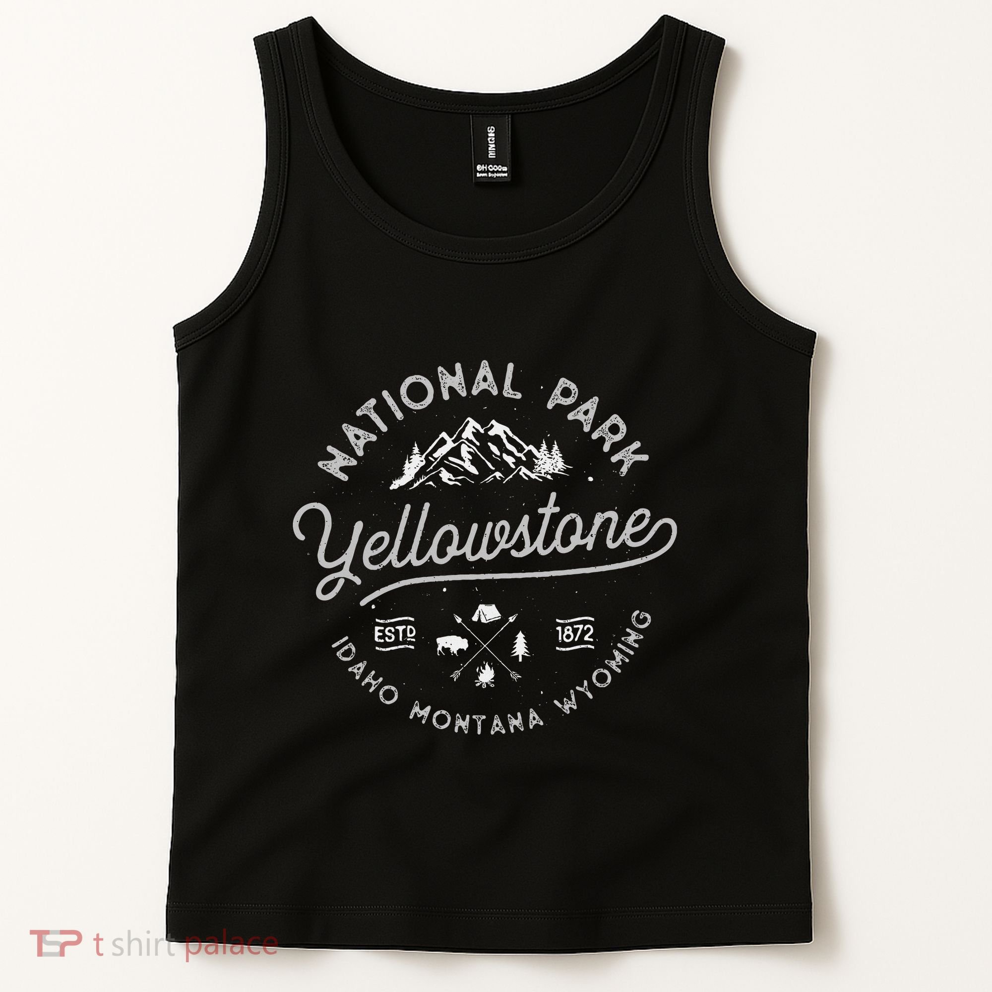 Yellowstone Us National Park Bison Buffalo Tank Top
