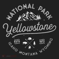 Yellowstone Us National Park Bison Buffalo Golf Towel thumb 3
