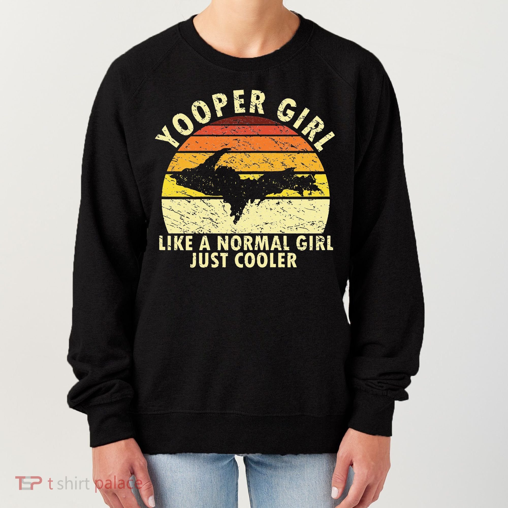 Yooper Upper Peninsula Retro Upper Michigan Women's Sweatshirt