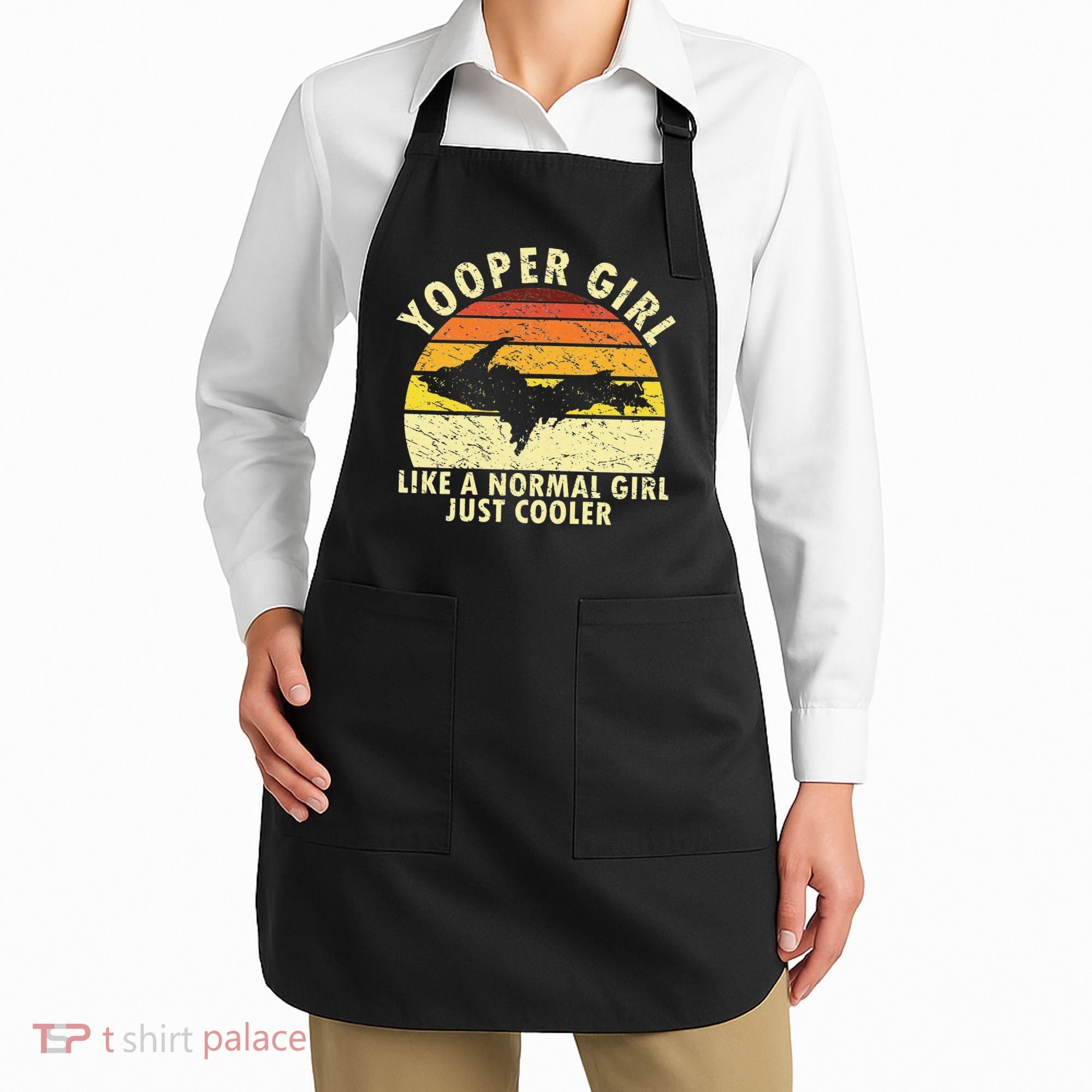 Yooper Upper Peninsula Retro Upper Michigan Apron