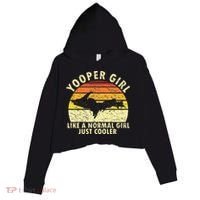 Yooper Upper Peninsula Retro Upper Michigan Crop Fleece Hoodie thumb 0