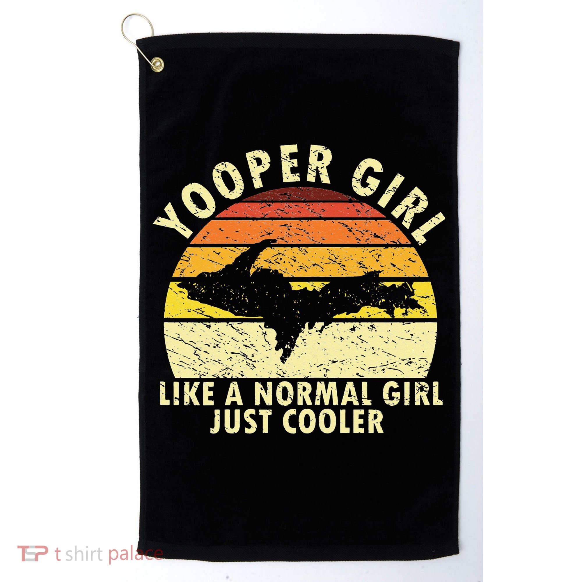 Yooper Upper Peninsula Retro Upper Michigan Golf Towel