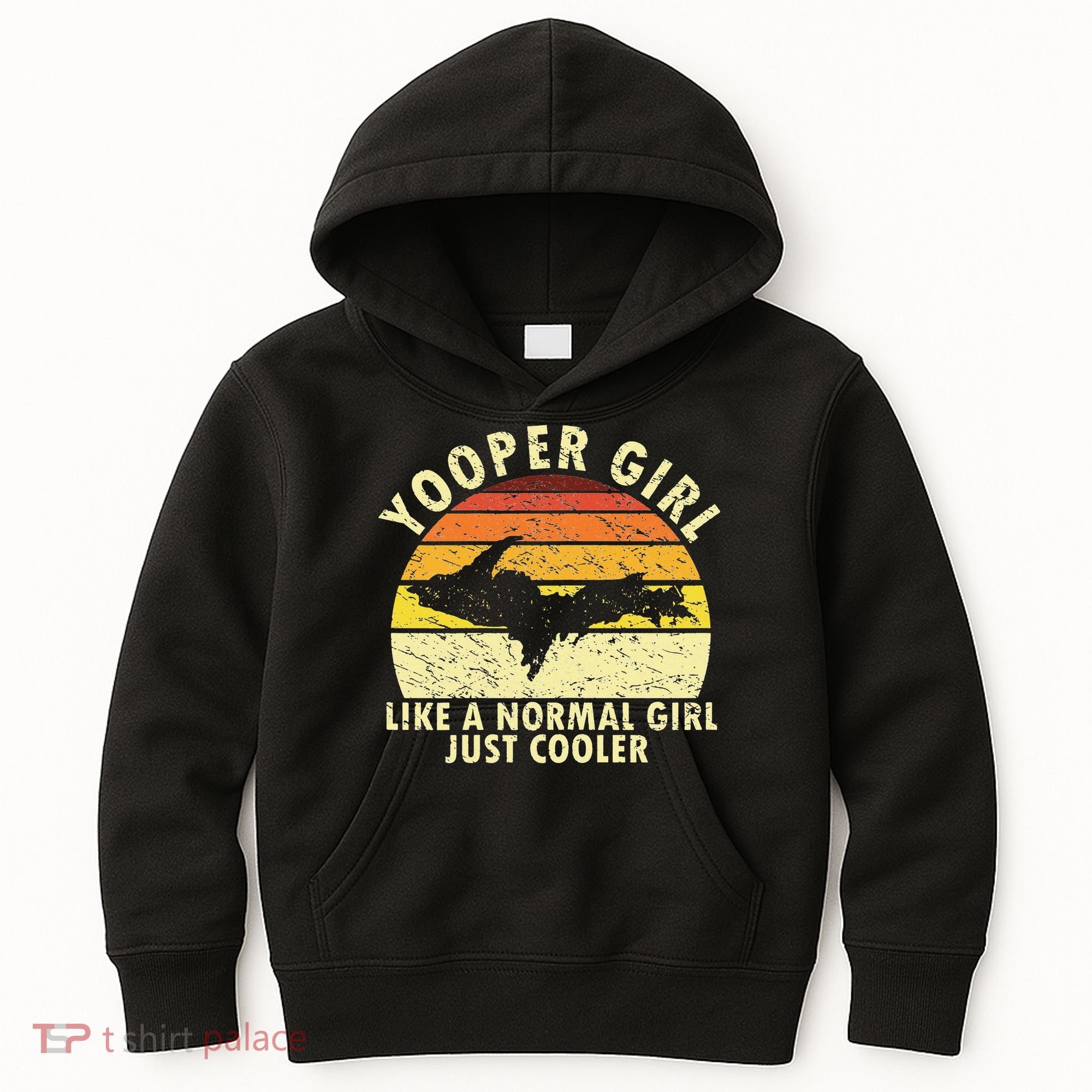 Yooper Upper Peninsula Retro Upper Michigan Kids Hoodie