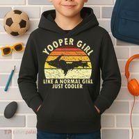 Yooper Upper Peninsula Retro Upper Michigan Kids Hoodie thumb 2