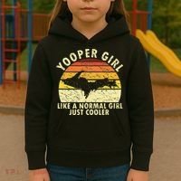 Yooper Upper Peninsula Retro Upper Michigan Kids Hoodie thumb 3