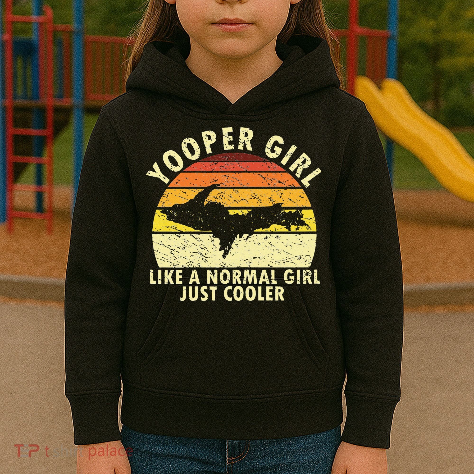 Yooper Upper Peninsula Retro Upper Michigan Kids Hoodie