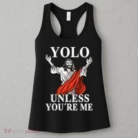 YOLO Unless You Are Me Funny Easter Jesus Women's Tank Top thumb 3