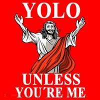 YOLO Unless You Are Me Funny Easter Jesus Santa Hat thumb 1