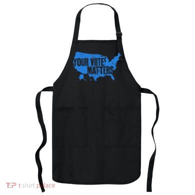 Your Vote Matters Blue Map Apron