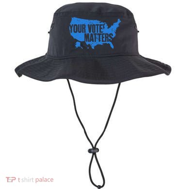 Your Vote Matters Blue Map Bucket Hat