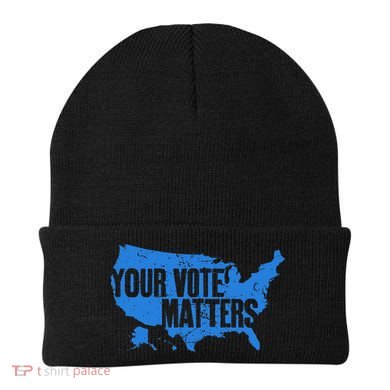 Your Vote Matters Blue Map Beanie
