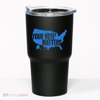 Your Vote Matters Blue Map Tumbler thumb 0