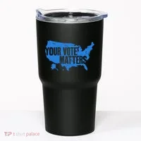 Your Vote Matters Blue Map Tumbler thumb 0