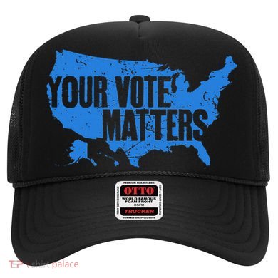 Your Vote Matters Blue Map Hat