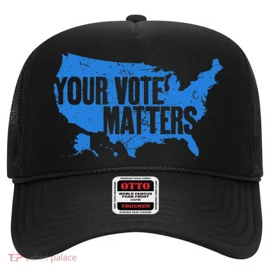 Your Vote Matters Blue Map Hat
