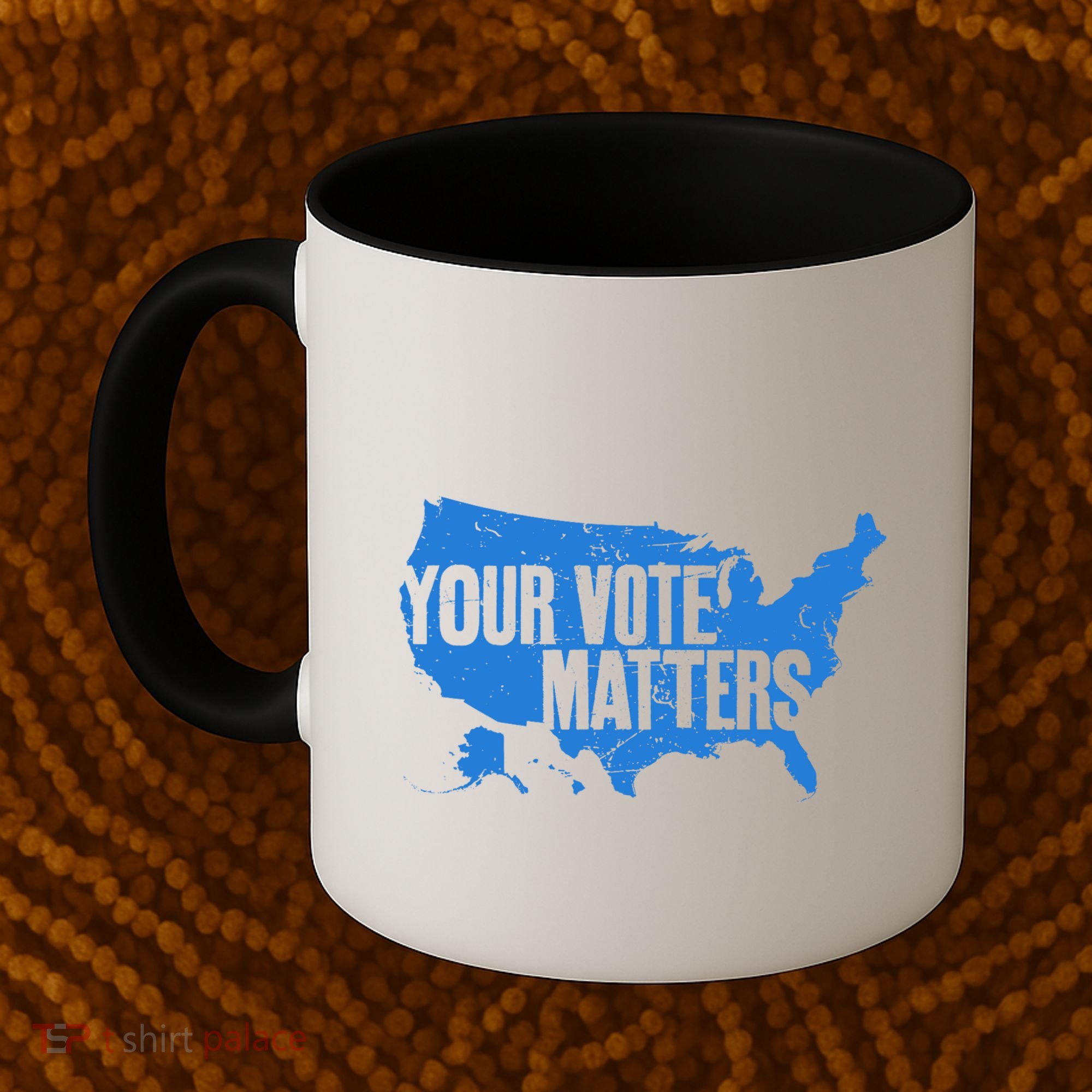 Your Vote Matters Blue Map Coffee Mug