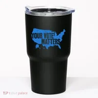 Your Vote Matters Blue Map Tumbler thumb 0