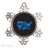 Your Vote Matters Blue Map Ornament thumb 0