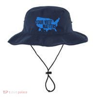 Your Vote Matters Blue Map Bucket Hat thumb 0