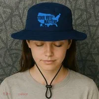 Your Vote Matters Blue Map Bucket Hat thumb 3