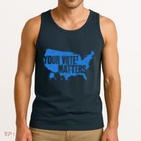 Your Vote Matters Blue Map Tank Top thumb 3