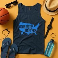 Your Vote Matters Blue Map Tank Top thumb 4